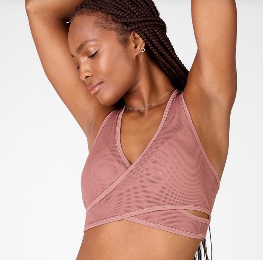 NWT Fabletics Faye Medium Impact Sports Bra in Orchid Smoke 3x